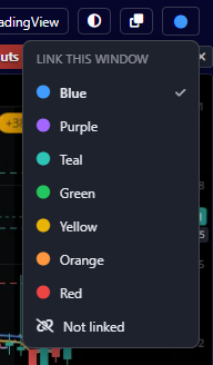 Link this window: pick a color, or Not linked